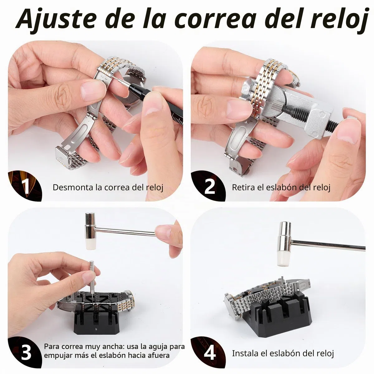 AiQInu Juego de Herramientas de relojería Watch Repair kit01