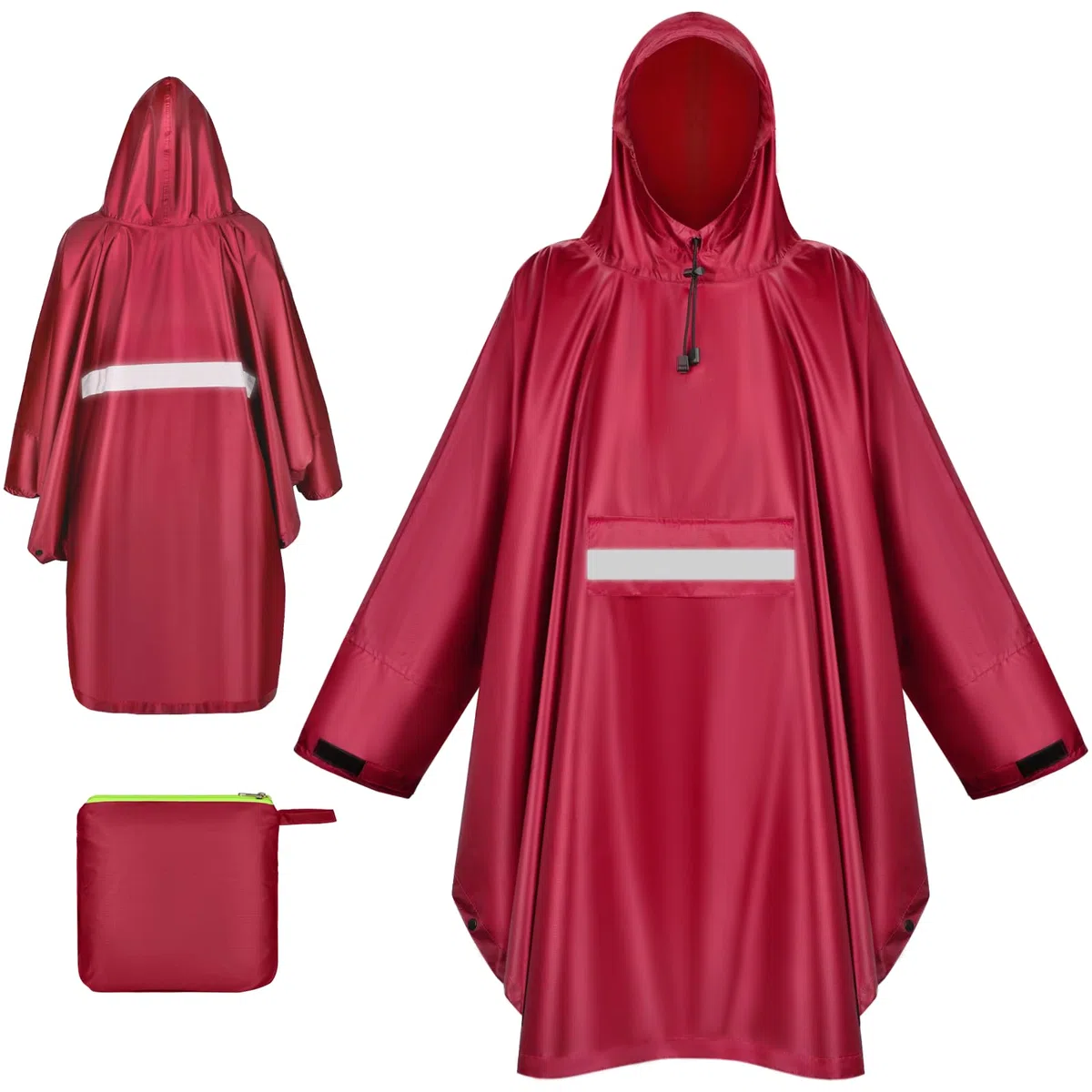 Chubasquero Impermeable para Lluvia, Mujer Unisex Ligeros Poncho de Lluvia Impermeable Multiuso Impermeable para el Aire Libre Campamento Excursionismo y Pesca