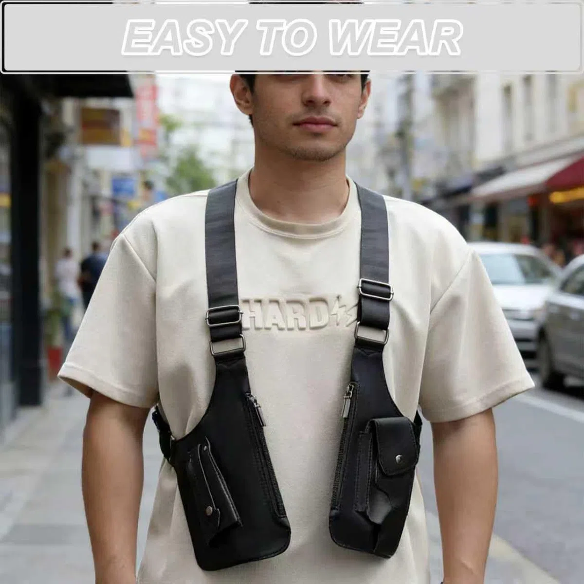 Bolso de Hombro Oculto para Antebrazo, Mochila de la Bolsa de Seguridad, Bolsa de Pecho Antirrobo para Viajes al Aire Libre
