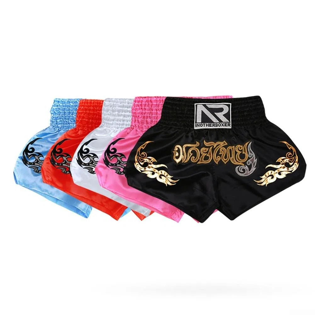 YJDOORPLAY Pantalones cortos de entrenamiento unisex para boxeo, artes marciales mixtas, Muay Thai, Kickboxing, sparring, pantalones cortos transpirables