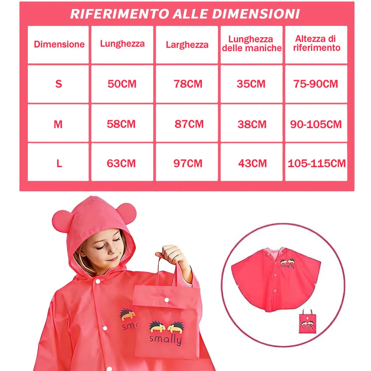 LATRAT Capa impermeable para niño, para lluvia, unisex para niños, impermeable con capucha, 100% impermeable y transpirable