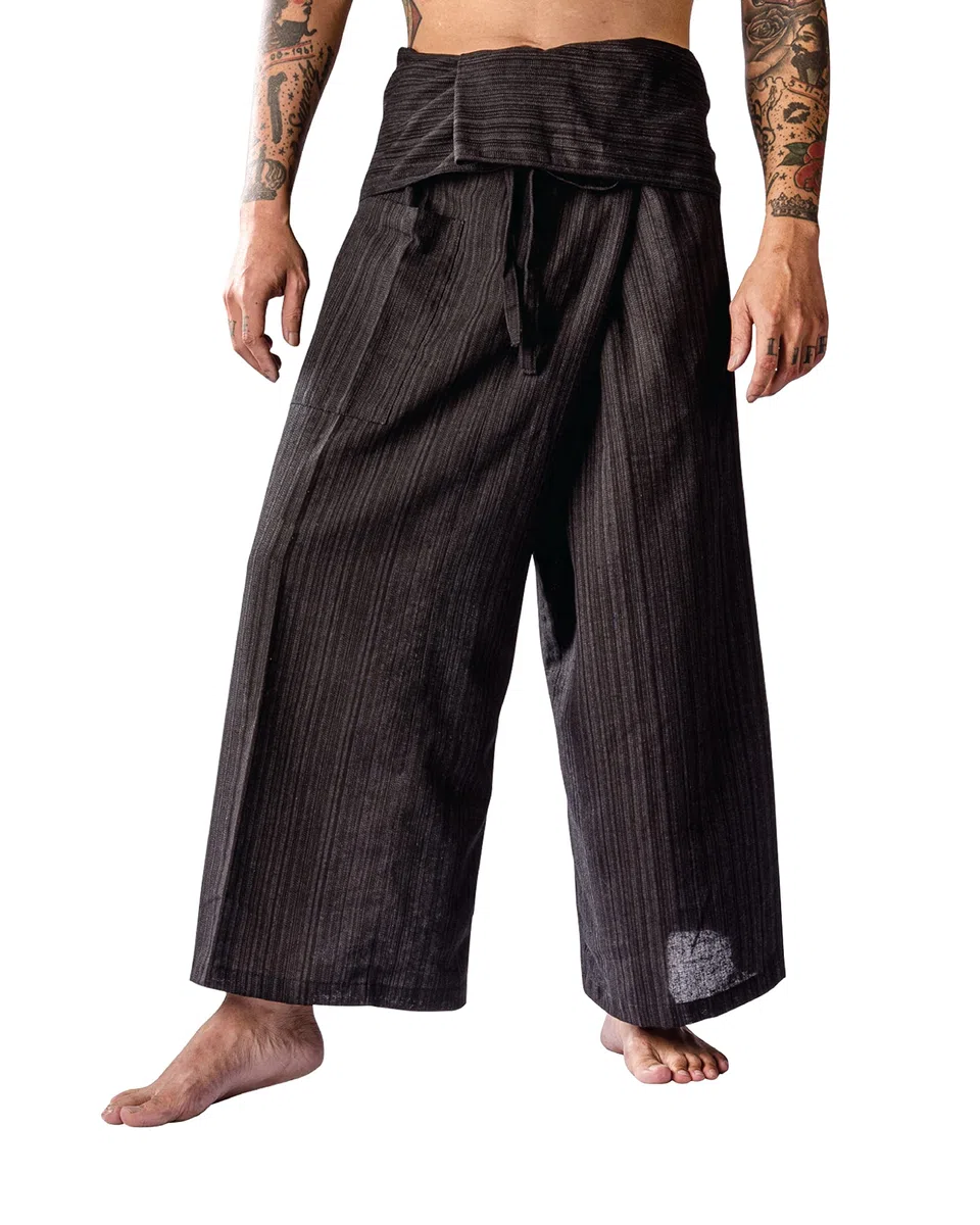 Pescador Pantalones Tailandeses Pantalones Tamaño Libre Yoga Algodón