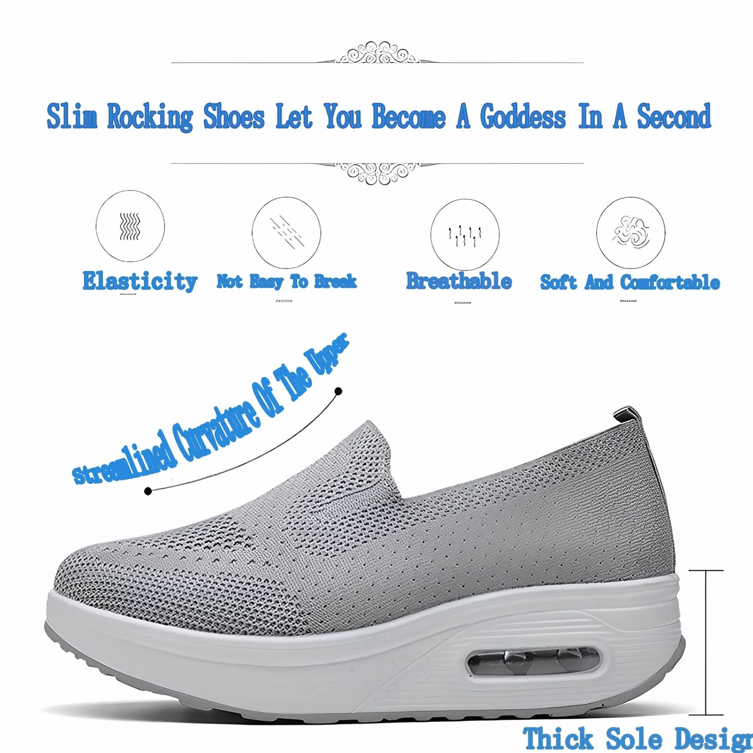 Women's Orthopedic Sneakers, Zapatillas OrtopéDicas para Mujer, Zapatillas Deportivas con Plataforma Elástica y Malla para Mujer, para Ponerse de pie, Correr, Caminar, Trabajar