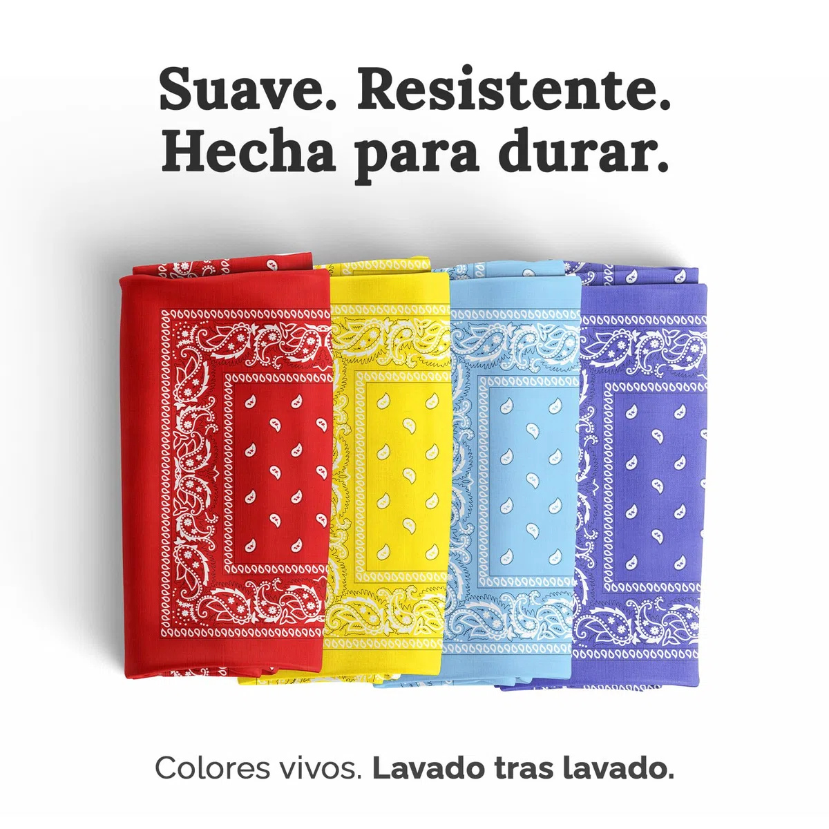 ZENO Bandana – 100% Algodón & Fibra Natural – Pañuelo Cabeza Hombre y Mujer Sin Poliéster – Suave, Resistente & Lavable – Bandana Hombre y Mujer – Unisex & Niños - 10 Pack
