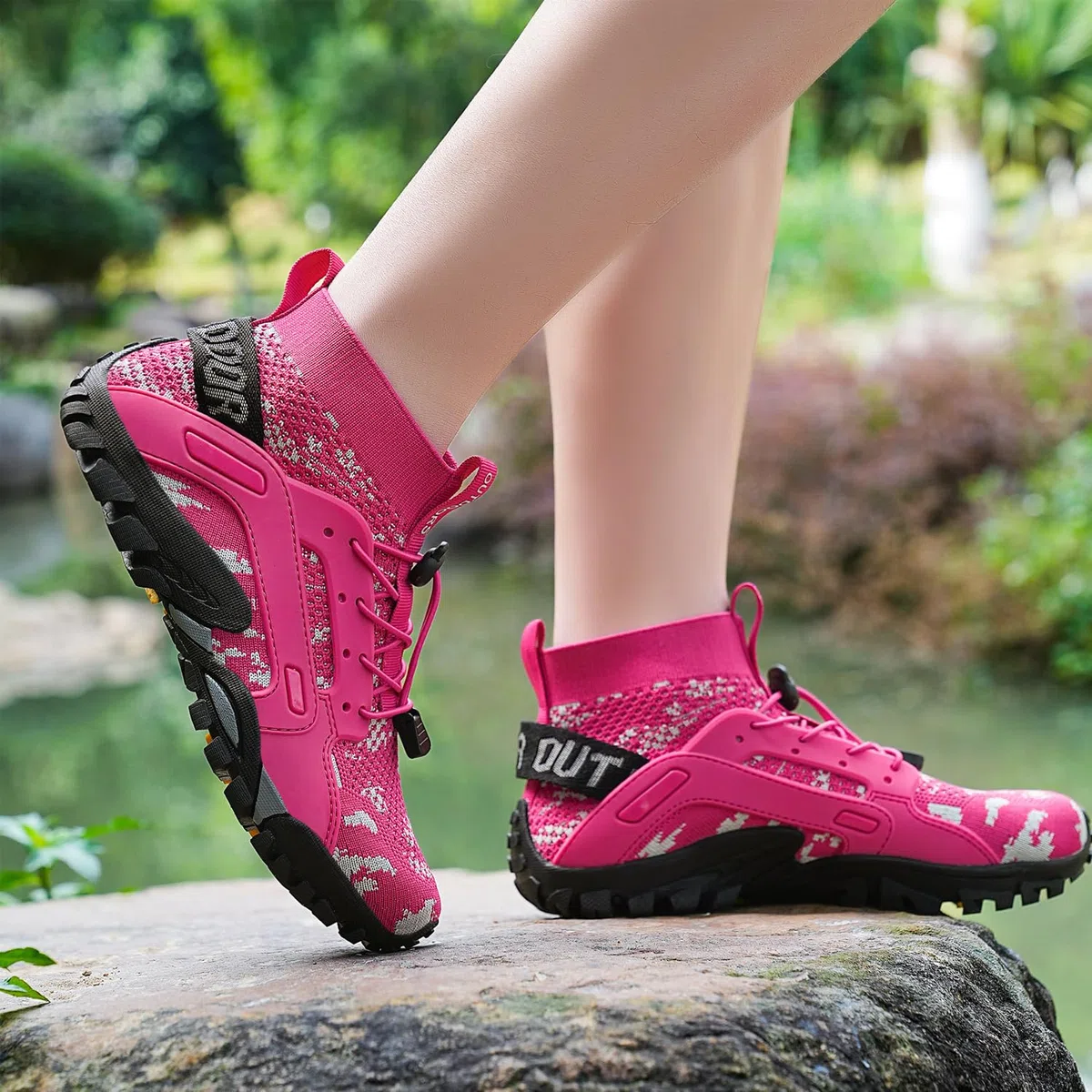 Zapatillas de Senderismo para Niños Zapatos de CorrerAntideslizante Ligeras Transpirable Sneakers Botas de Trekking Unisex