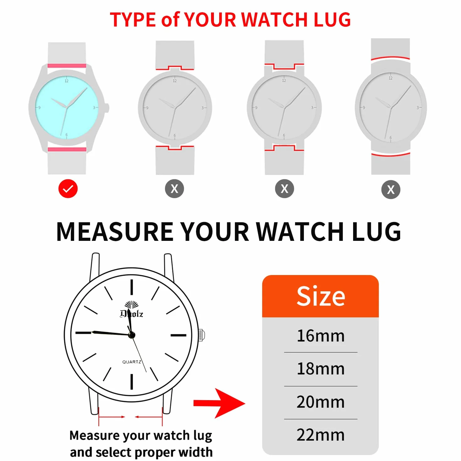 Tstrap Correa Reloj Cuero - Correa Piel - Correa de instalación rápida - Correa de Repuesto Inteligente para Hombres y Mujeres - 14 mm 16 mm 18 mm 19 mm 20 mm 21 mm 22 mm 23 mm 24 mm