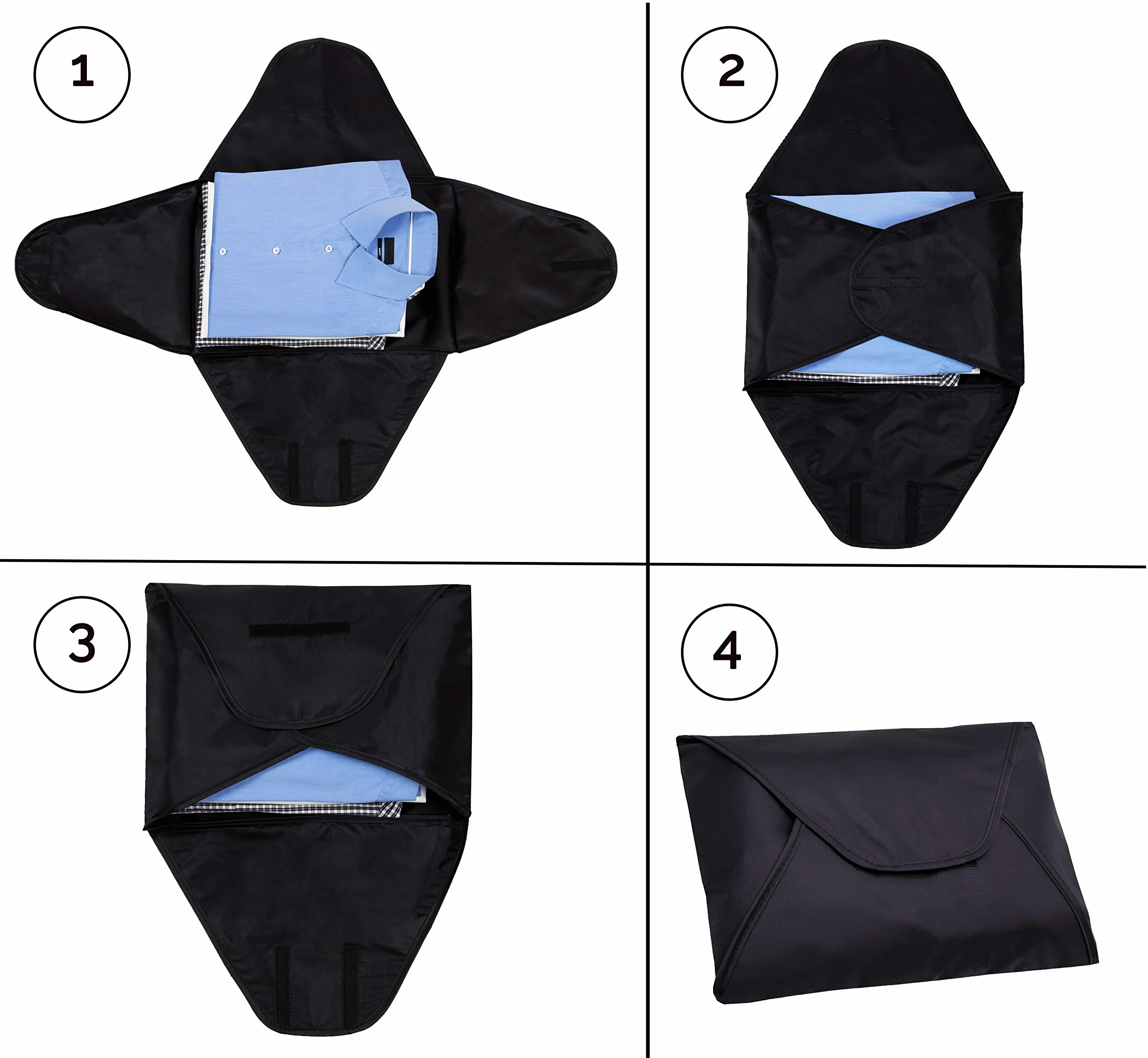Zollner 3 organizadores de camisas para maleta, 43x30 cm, impermeables