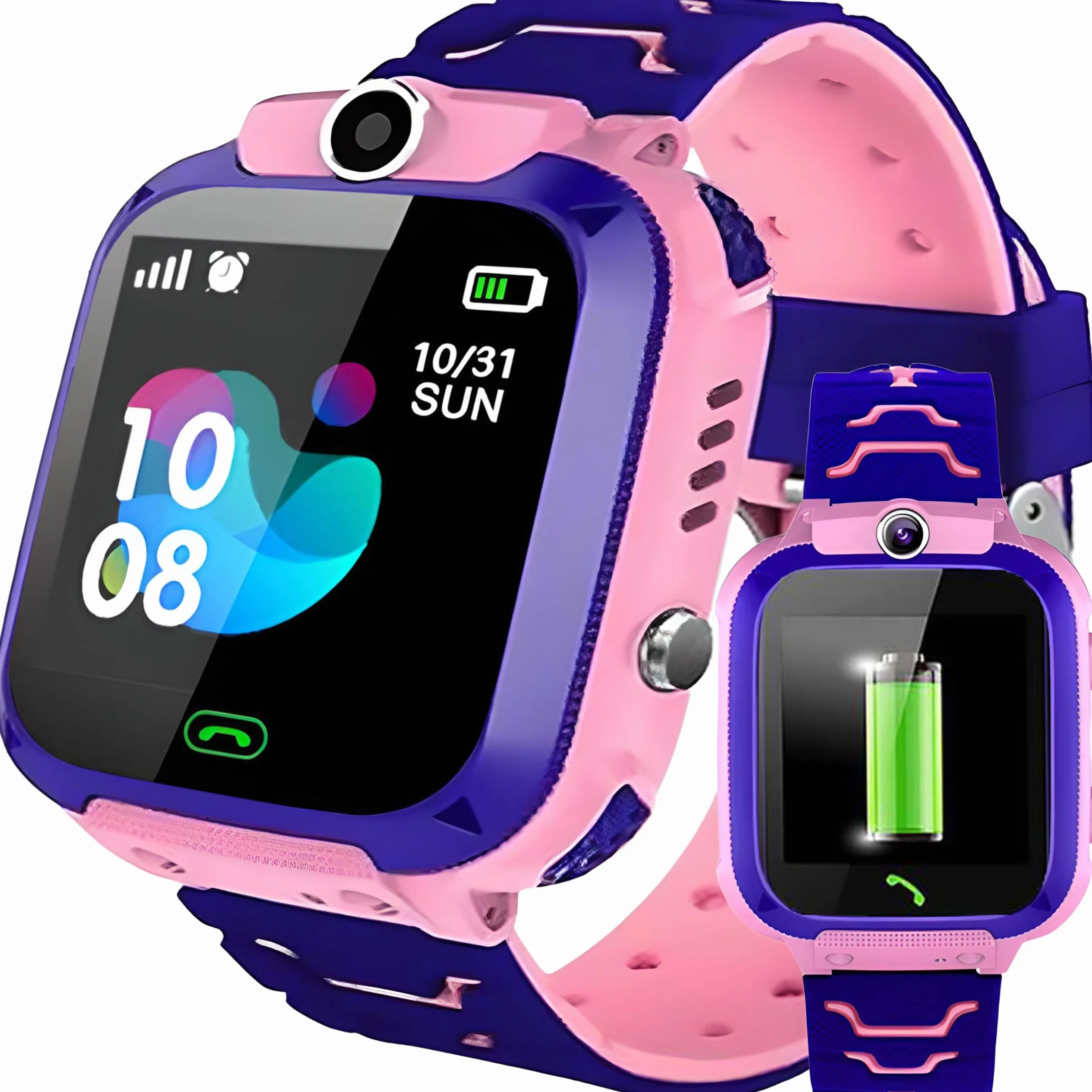 Retoo Reloj Inteligente Niños, Smartwatch Niña, GPS SOS, Pulsera Actividad Despertador y Pantalla Táctil, Reloj Educativos, Llamada, Música, Despertador, Juguetes Regalos para Niños Niñas