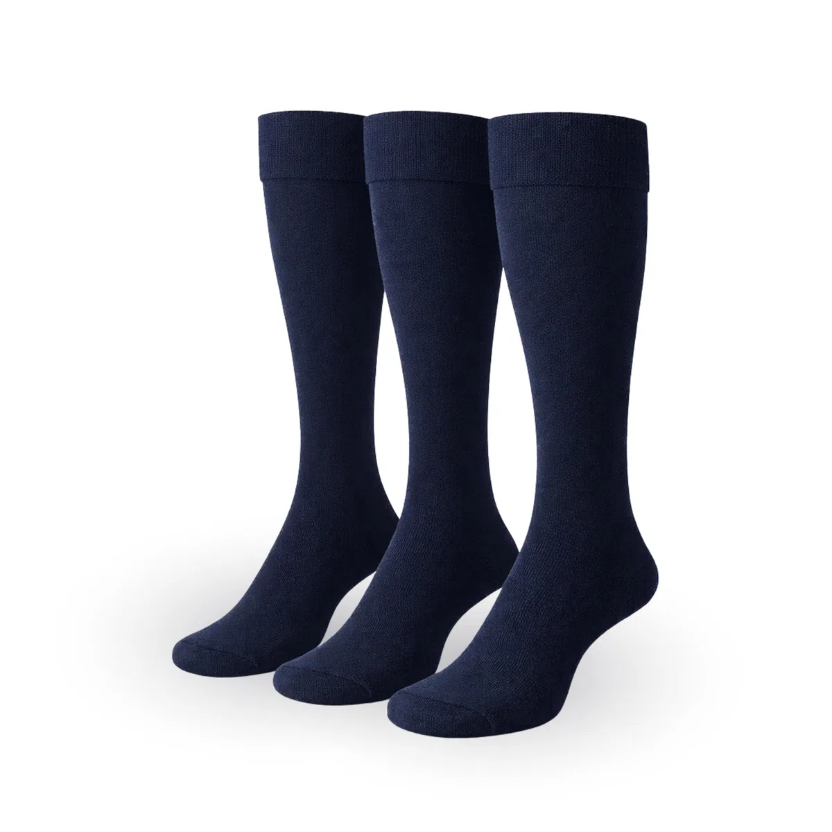 Calcetines Escolares Azul Marino Niño Niña – Altos Colegio – 98% Algodón Premium – Puño de Compresión (No Aprieta) – No Hacen Bolas – Pack 3