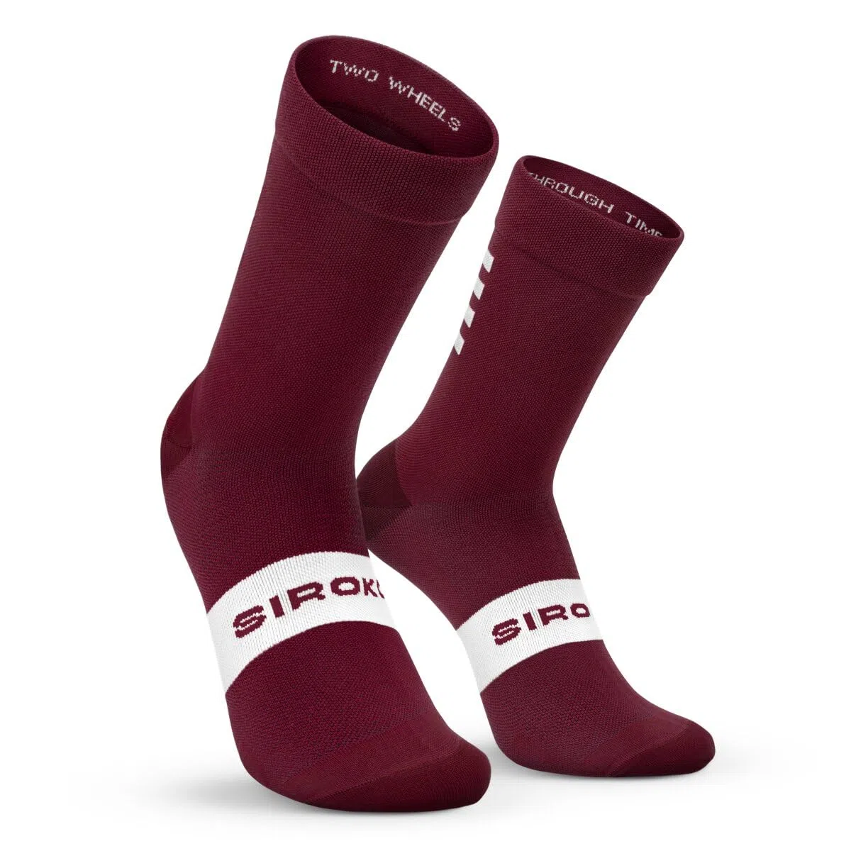 SIROKO - Calcetines de Ciclismo S1 Burgundy - M-L - Rojo