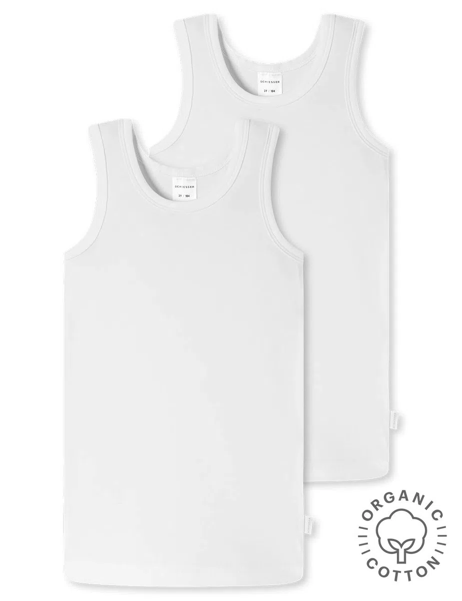 Schiesser 2 Camisetas Interiores para Niños Ropa Interior Niños (Pack de 2)