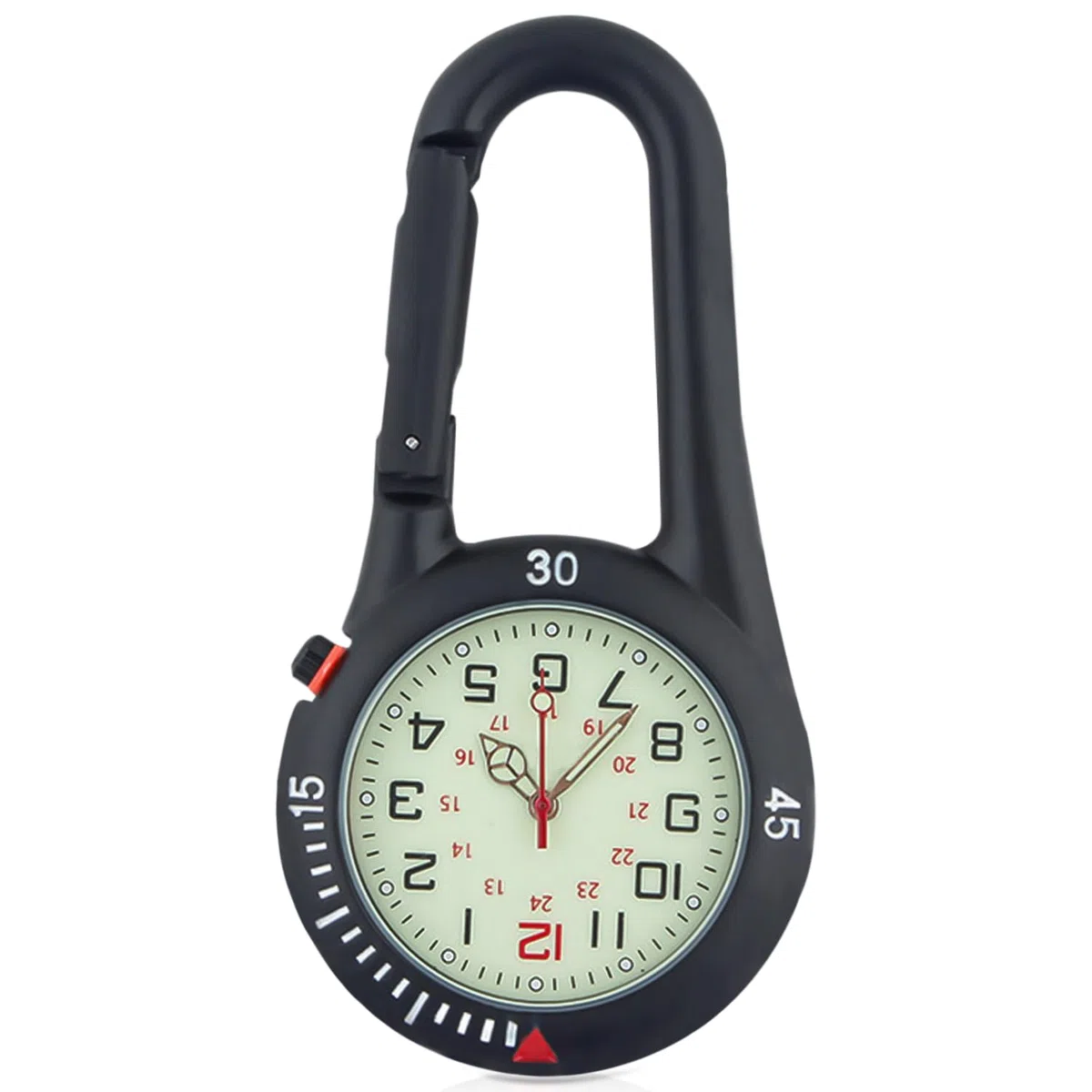 Nizirioo 1 reloj de enfermera: reloj de cuarzo multifuncional con mosquetón, pequeño reloj de cinturón luminoso para médicos, enfermeras, paramédicos, chefs, deportes, ciclistas, escaladores, unisex