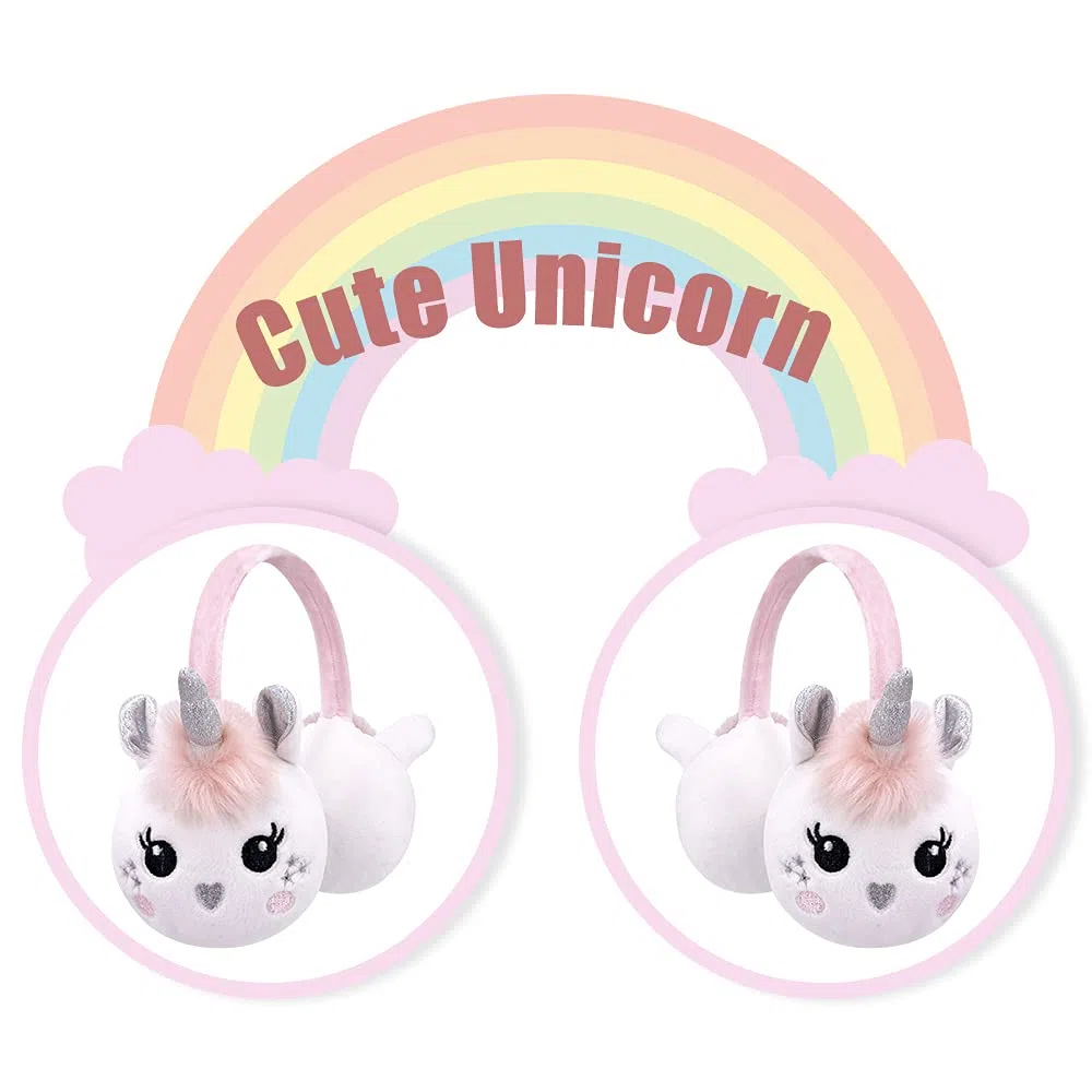 Orejeras Orejeras para Niñas con Diseño de Felpa y Lentejuelas Abatibles
