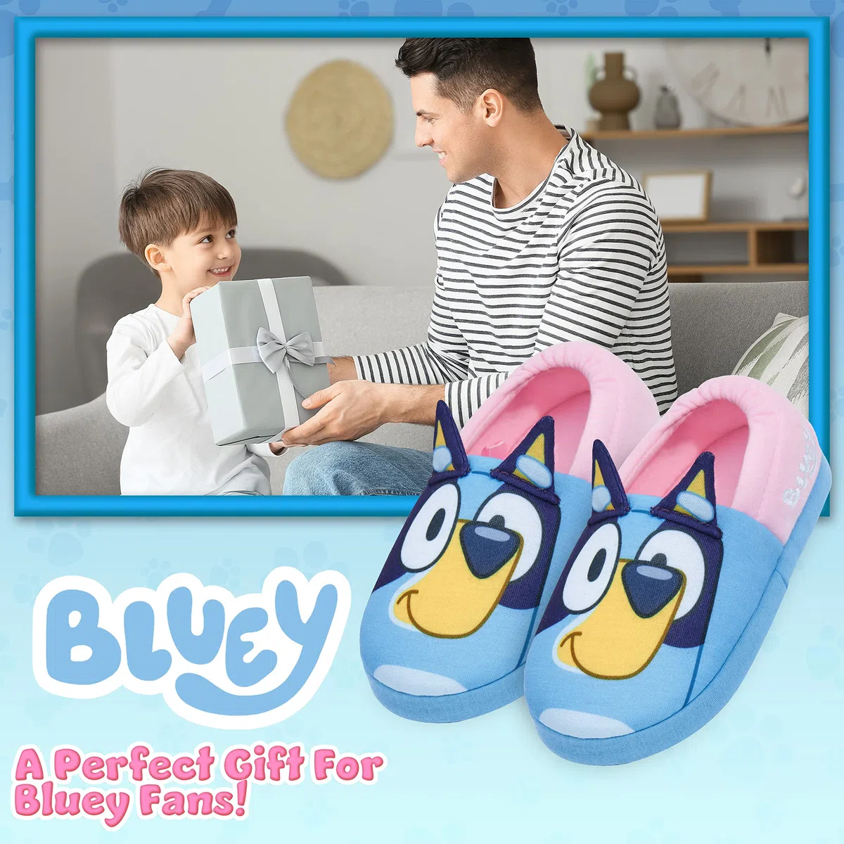 Bluey Zapatillas Casa Niña Antideslizantes, Pantuflas Niña Invierno Suave