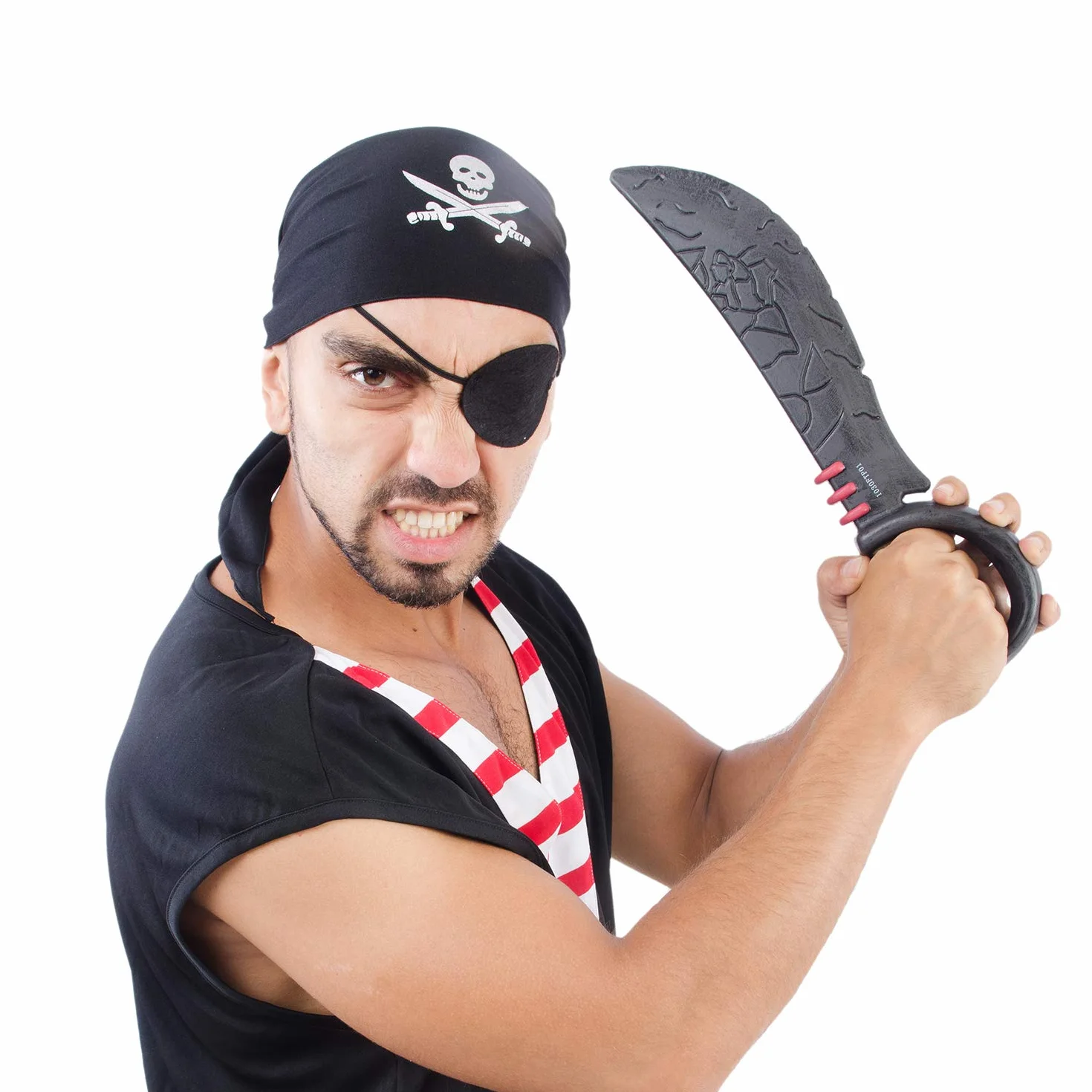 12 Piezas de Pañuelo de Pirata Braga de Cabeza de Capitán Negra para Fiesta Temática, Favores de Halloween y Niños (Estilo A)