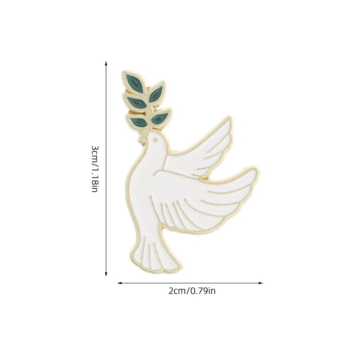 ORFOFE Pin de Paloma Paz con Rama de Olivo Esmaltado, 12 Piezas, Accesorio Ligero para Ropa y Trajes, Símbolo de Paz para Mujer y Hombre, Adorno Decorativo para Fiestas y Uso