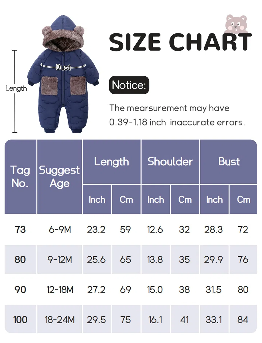 FEOYA Traje de nieve para bebé de forro polar con capucha, traje de esquí para niños, traje de invierno para niña, traje de esquí grueso, traje impermeable cálido de plumón, acolchado para exteriores