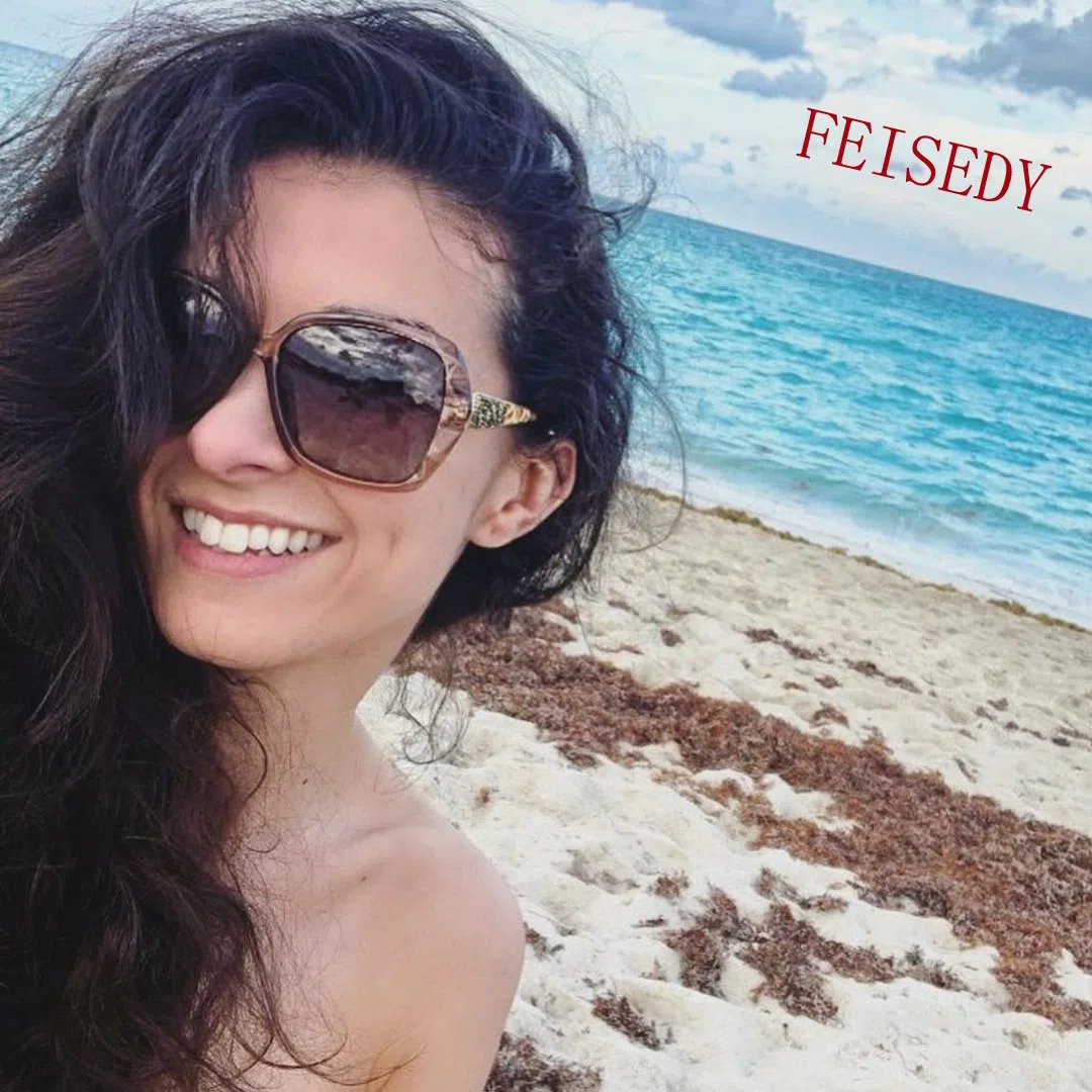 FEISEDY Gafas de Sol Polarizadas Mujer Protección UV400 Moda Clásico Retro Gafas de Sol GrandesTamaño B2289