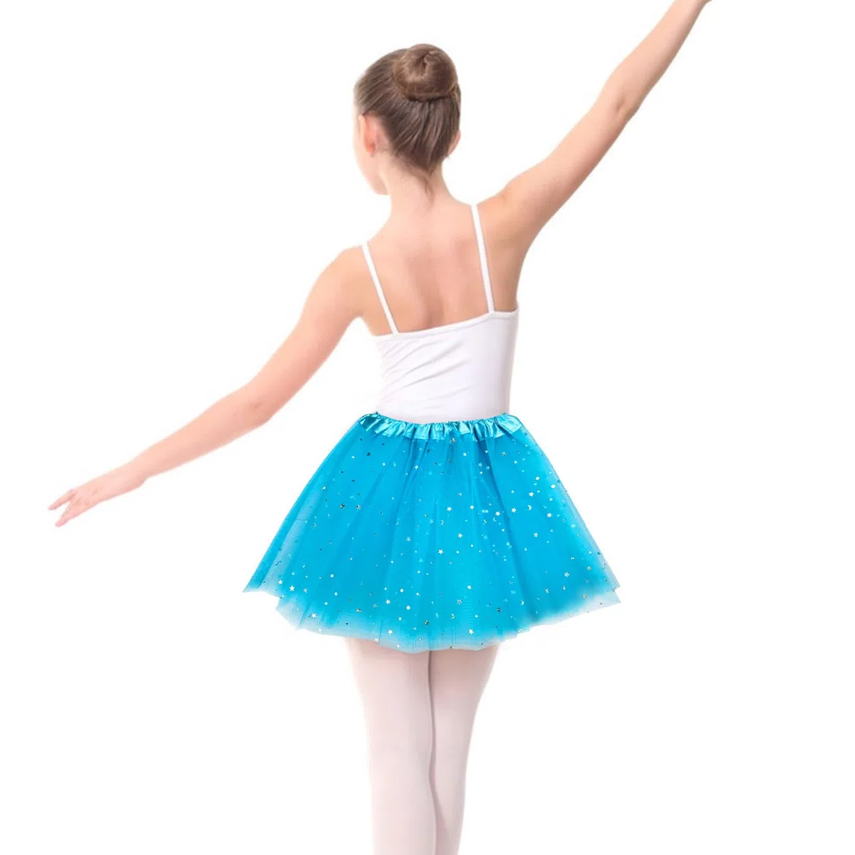 6 Piezas Falda Tutú Con Lentejuelas y 3 Capas de Tul, 6 Colores, Mini Tutú Para Niñas 2-8 Años, Fiestas, Carnavales, Cumpleaños, Halloween, Navidad, Disfraces