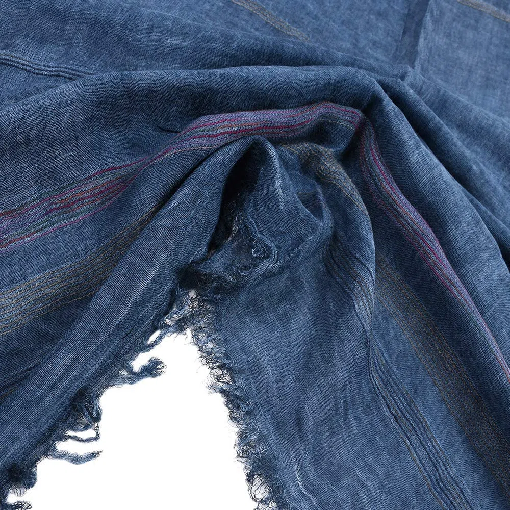 Bufanda Hombres Otoño e Invierno Cálida Bufanda Clásico Largo Algodón y Lino Suaves Braga Cuello Moda Pañuelo de Cuello de Rayas