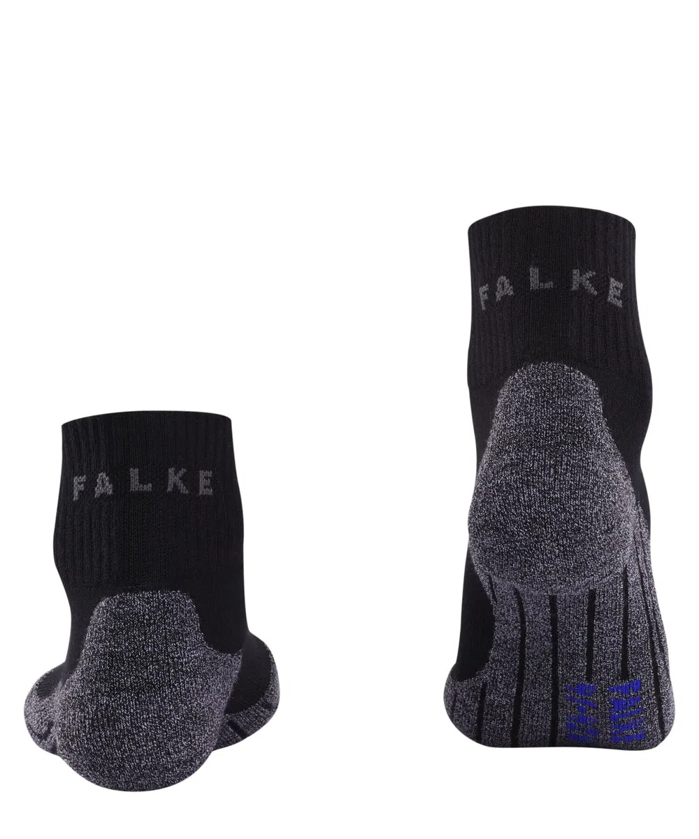 FALKE mujer TK2 Cool Short calcetines para senderismo amortiguación media antiampollas efecto refrescante vegano de corte bajo secado rápido transpirable lyocell hilo funcional 1 par