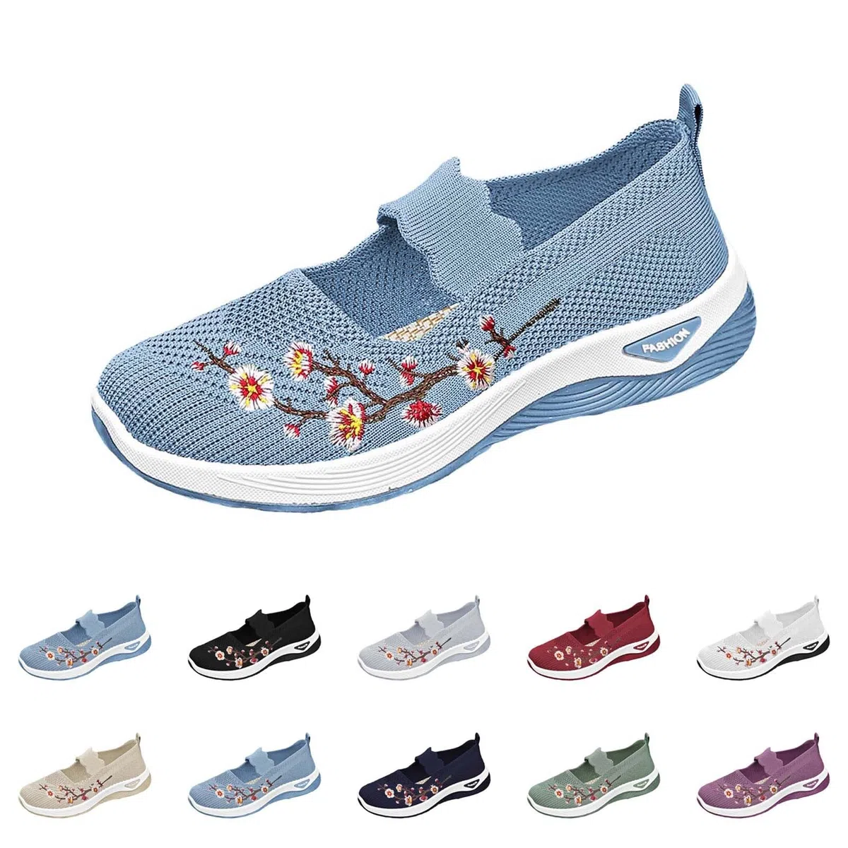 2026 Zapatos Ortopédicos Mujer Verano con Malla Zapatillas Comodos Ligeros sin Cordones Deporte Zapatillas Ortopédicas de Plataforma Transpirables Antideslizantes Soporte de Arco Sandalias Caminar