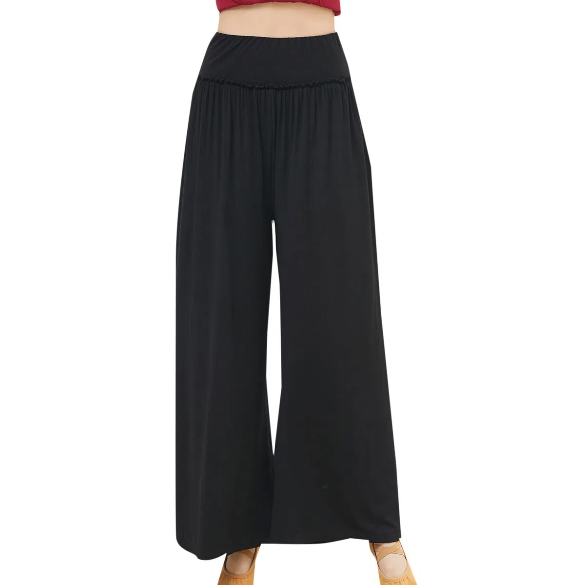 Pantalones casuales para mujer, pantalones de baile clásicos, piernas anchas, bolsillo recto, pantalones largos, gimnasia, ejercicios, pantalones de entrenamiento de danza para mujer