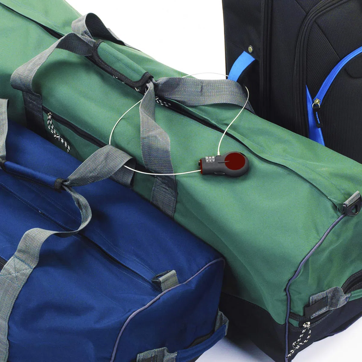 Lewis N. Clark LOC88RED Candado y candado de bicicleta aprobado por la TSA para equipaje + viajes, configura tu combo con cable de acero retráctil de 30 pulgadas, rojo