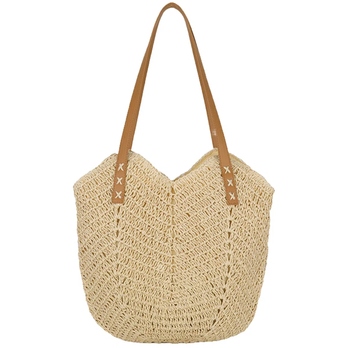 Bolso de Hombro de Paja, Bohemio Casual Bolso de Playa de Verano, Grande con Cremallera, Verano Bohemio Monederos Mujer, para Viajes A La Playa, Vacaciones, Citas