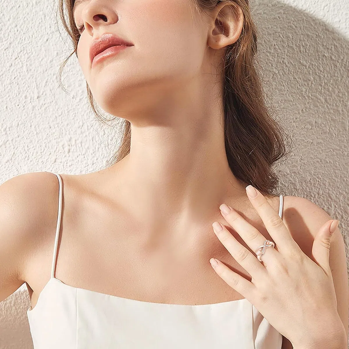 Anillo de cremación de amor infinito para cenizas de acero inoxidable para mantener las cenizas amadas Keepsake Fingerring Urne Medallón Memorial Joyería para Mujeres