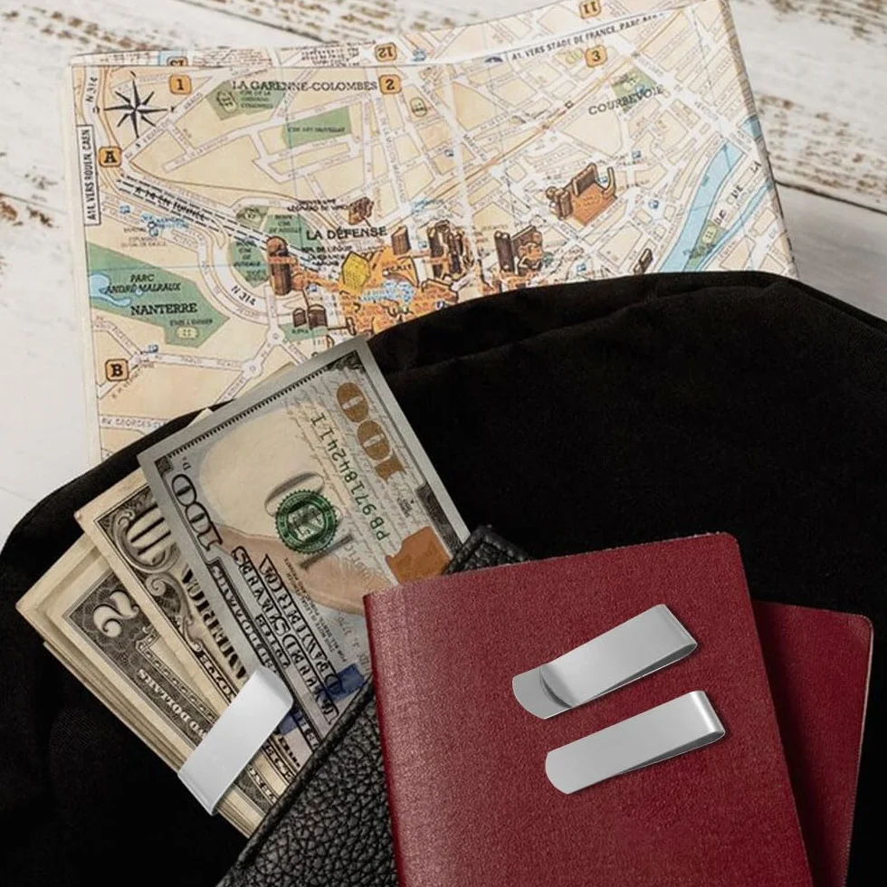 40 Piezas Clip de Dinero de Metal Pinza para Billetes de Acero Inoxidable Pinza de Plata para Billetes Hombre Multifuncional Clip Dinero para Efectivo, Factura, Tarjeta de Visita