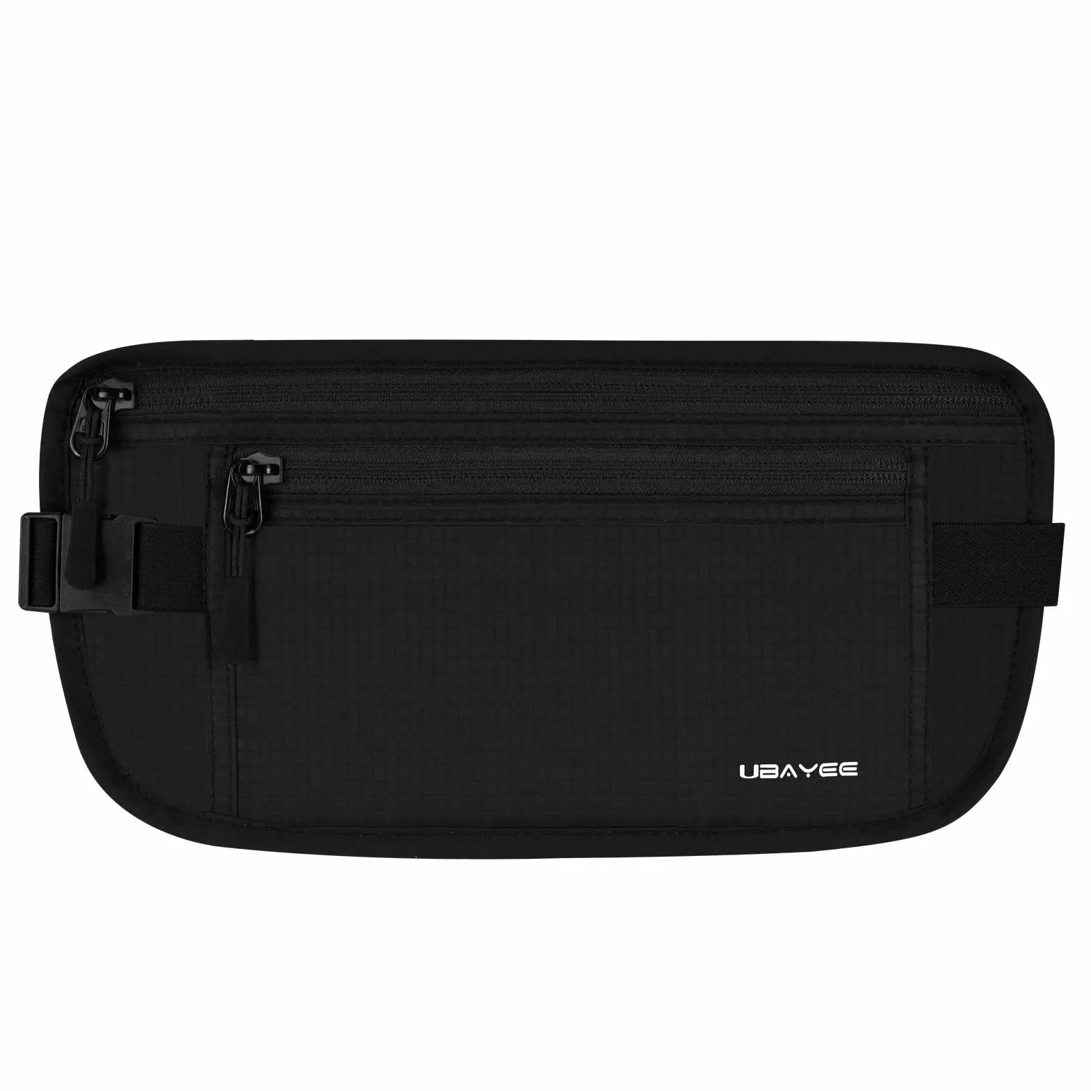 Riñonera Interiore de Viaje con Tecnología RFID, Cinturón para Dinero y Portapasaporte, Negro