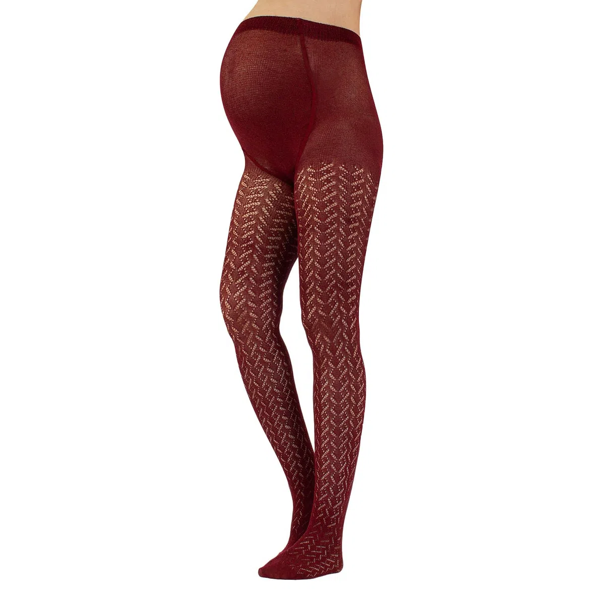 CALZITALY Medias Premama | Leotardos De Algodón Efecto Perle | Leotardos Efecto Perle Diseno Chevron | 300 Den | Gris, Granate, Marrón, Azúl, Negro | S, M, L, XL | Calcetería Italiana |