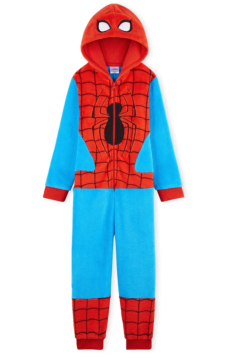 Marvel Pijama Entero Niño de Spiderman Pijama Niño Invierno Polar 3-10 Años