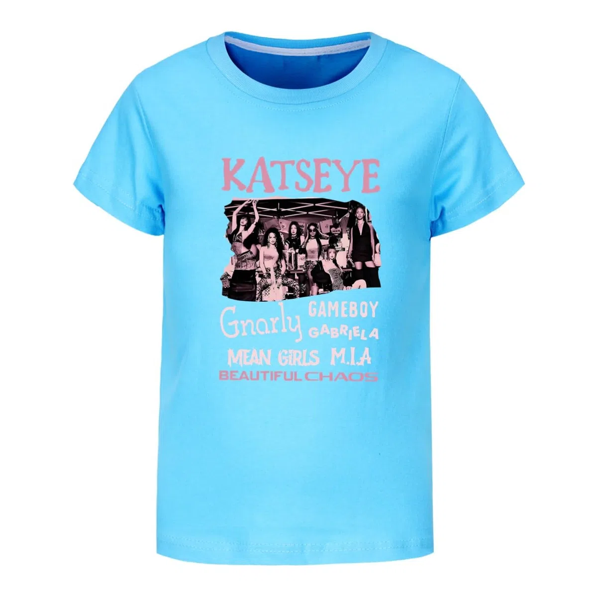 KATSEYE - Camiseta de manga corta con diseño de álbum de música para niñas, de Manon, Sophia Daniela Lara, Megan, YOONCHAE para fanáticos de la música, de 6 a 13 años