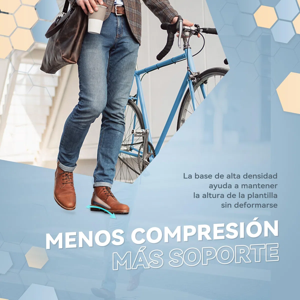 DynWalker Plantillas de Altura para Hombre y Mujer (+2,5 cm), Plantillas de Gel para Aumentar la Altura, Recortables de Forma Flexible, Resistentes a la Presión, Opción Perfecta para Citas, L