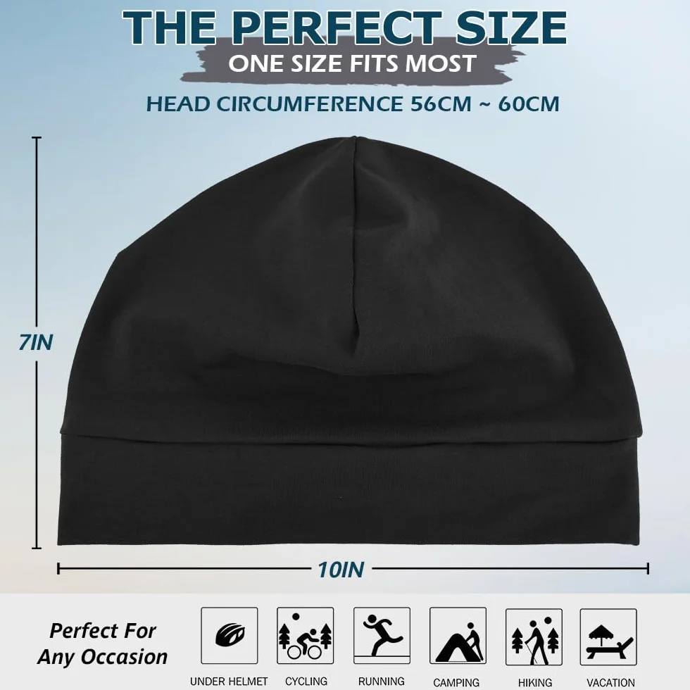 EINSKEY Gorros de Algodon Hombre Mujer, Multifuncional Transpirable Skull Cap para Running, Ciclismo, Dormir, Quimioterapia Oncologico