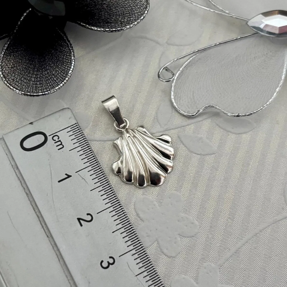 Colgante Concha de Santiago Apóstol, Plata de Ley 925, Unisex, 15x15mm