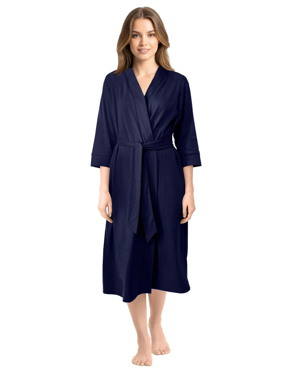 NY Threads - Albornoz de Punto de Algodón de Lujo para Mujeres