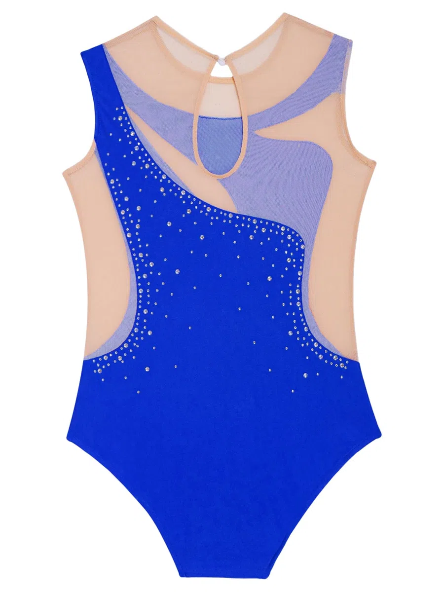 MSemis Maillot de Danza Ballet Para Niña Maillot Elástico de Patinaje Artistico Mono Brillante de Gimnasia Ritmica Disfraz de Bailarina Body de Danza Clásica