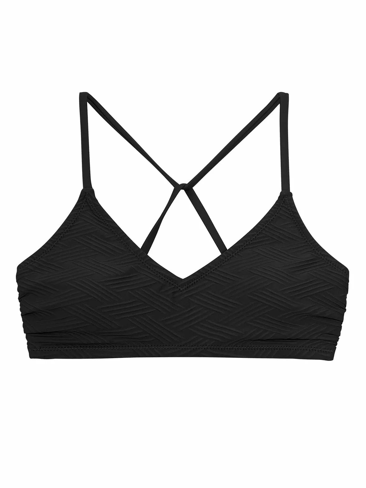 CUPSHE mujer Top de bikini traje de baño azul con lazo en la espalda