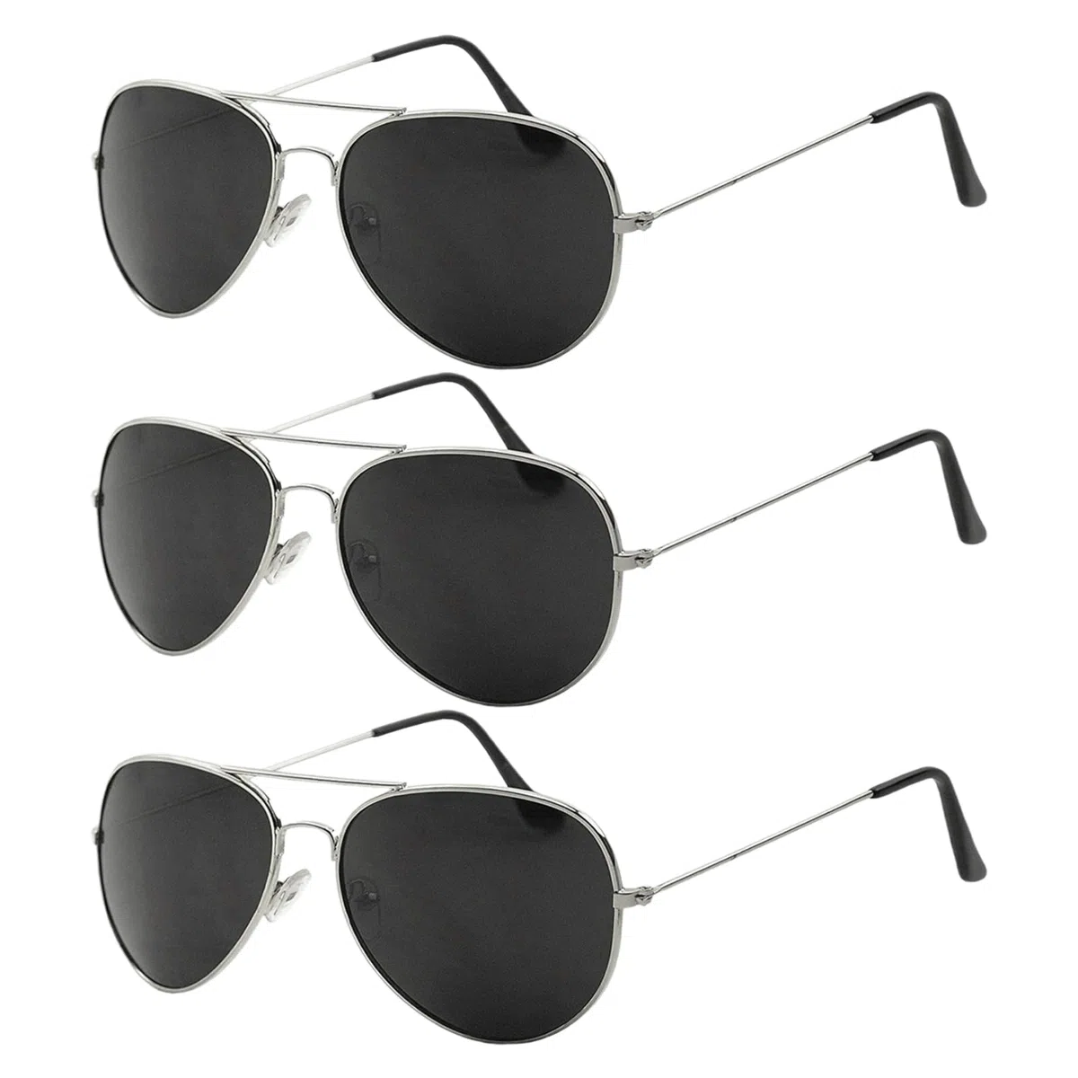 3 lentes de sol para niños, protección UV, lentes de sol piloto para niñas y niños, marco ligero, estilo piloto clásico, lentes de sol para Halloween, cosplay, deportes, correr, ciclismo