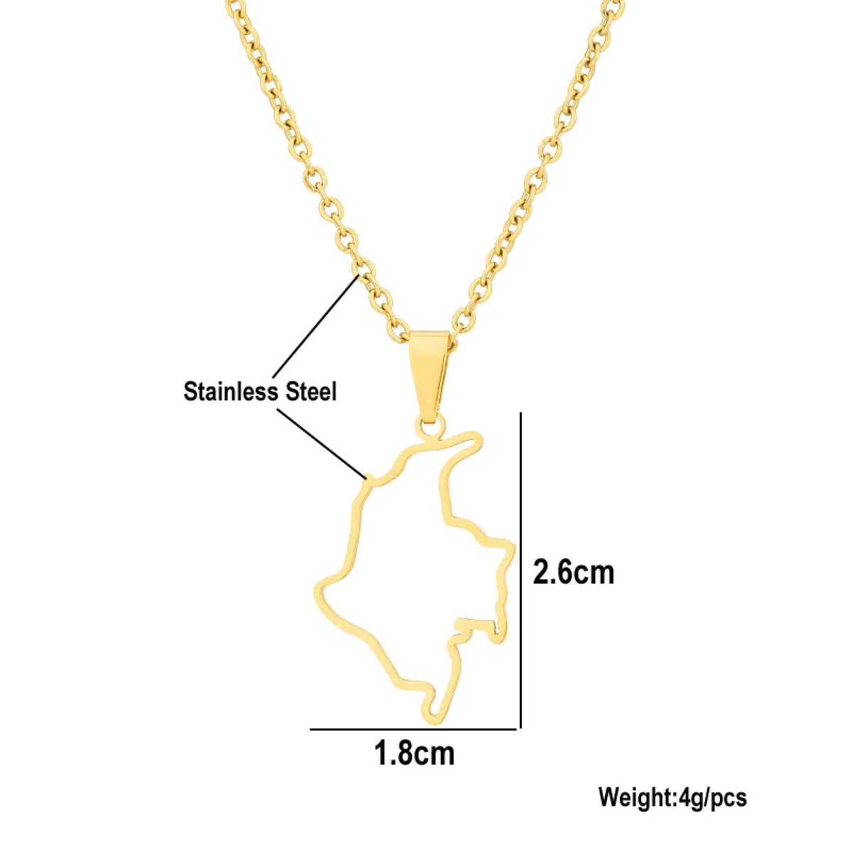 Collar con Colgante De Mapa De Colombia, Colgante Étnico De Moda con Mapas De País De Colombia, Adorno Colgante Hueco con Bandera Nacional, Joyería con Dije Patriótico para Mujeres Y Hombres