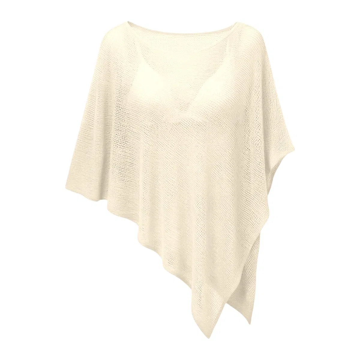 Poncho de Red para Mujer, Transparente, Ligero, de Verano, Monocolor, Capa Transpirable, Poncho de Playa, Elegante, protección Solar, Chal, Bufanda, Manta de Malla