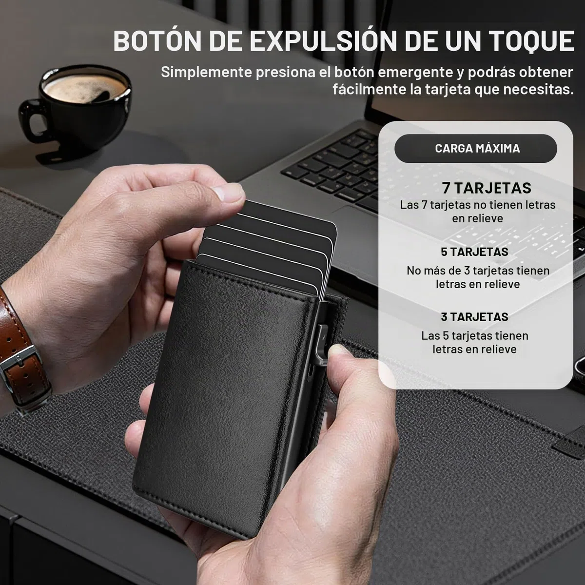 Carteras para Hombre,Cartera Tarjetero Hombre con Bloqueo RFID,Tarjeteros para Tarjetas de Credito,Tarjetero Cartera Hombre con Monedero,Compartimento para Billetes y Monedas y ID Ventana