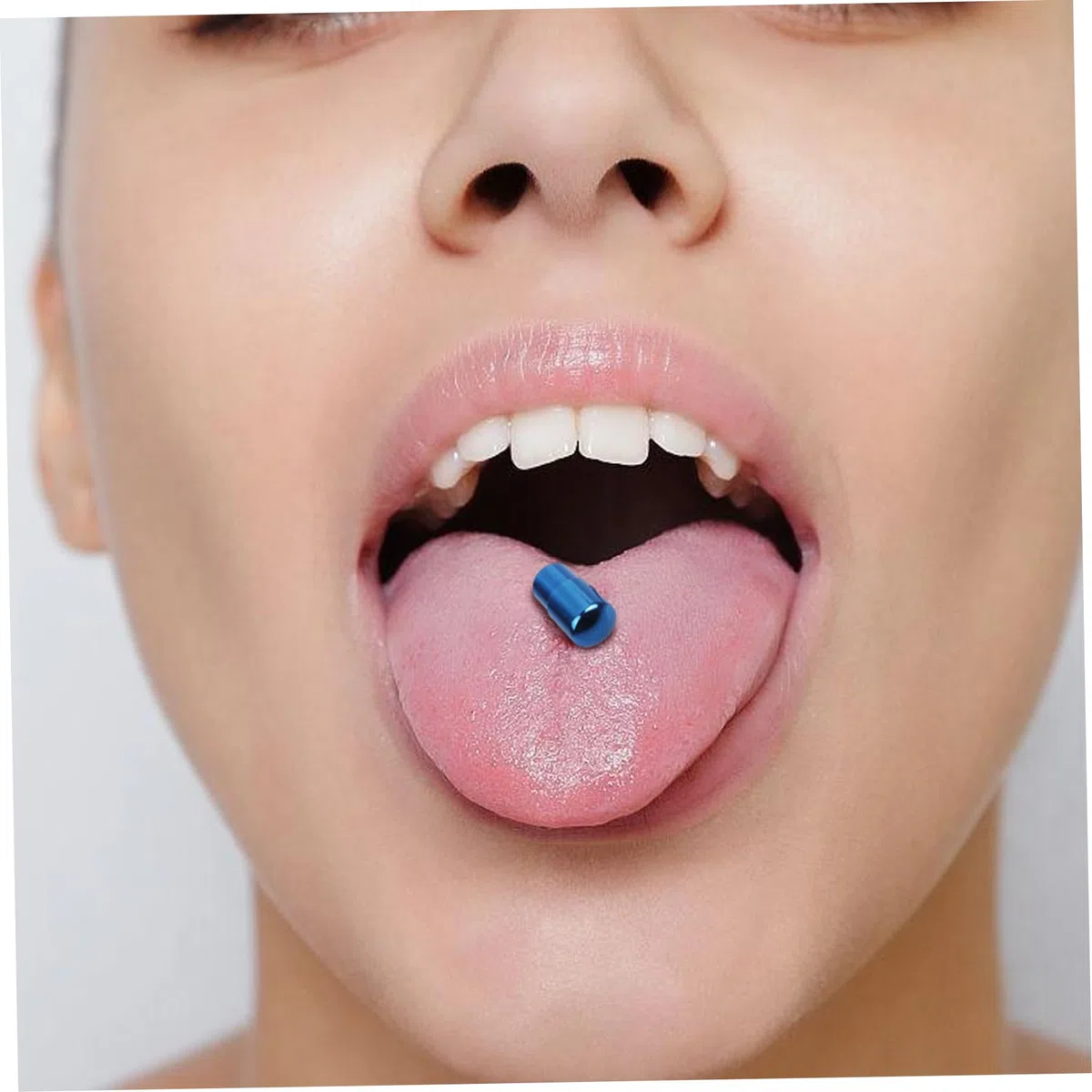 Percing de la Barra de Lengua, 2 Piezas Vibrantes de la Barra de Lengua de vibración perforando Acero Inoxidable de Acero Inoxidable vibración Azul para Mujeres y Hombres