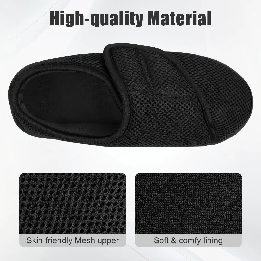 HOTUT Zapatillas ortoApédicas para diabéticos, Zapatos Diabéticos para Hombre, Ajustable Zapatos Turgente Pies Pantufla, para Diabéticos, para Pies con Edema