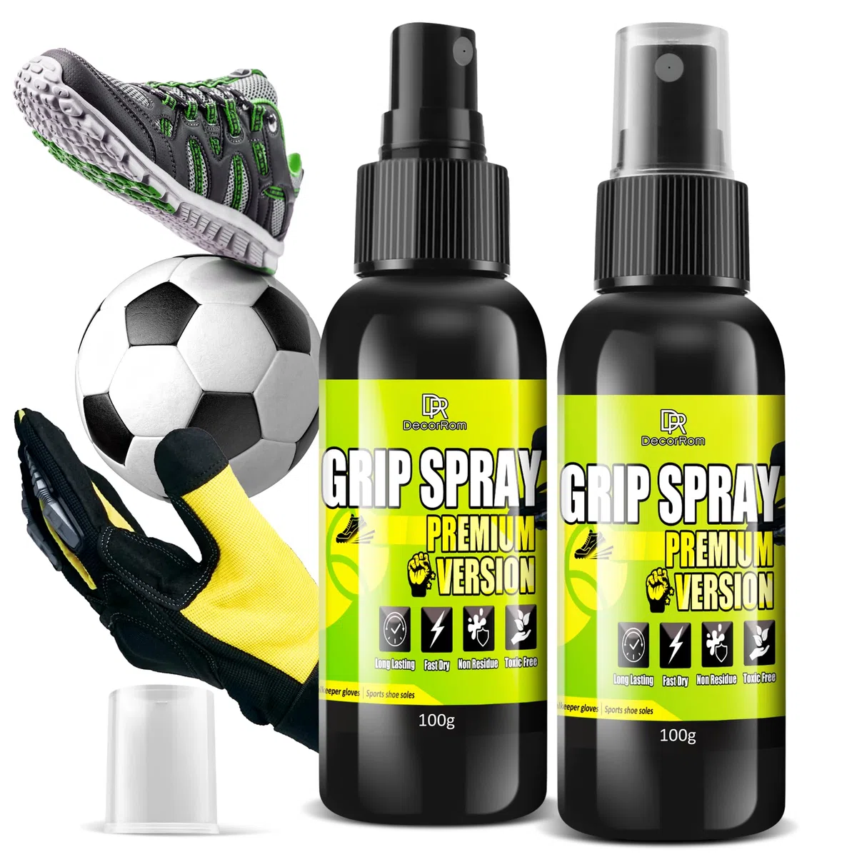 Spray Antideslizante para Zapatos, 200ml Adhesivo de Alta Prestación, Mejora la Tracción en Todas Las Superficies, Ideal para Fútbol, Baloncesto, Tenis, Golf y Otros Deportes, Duración Prolongada