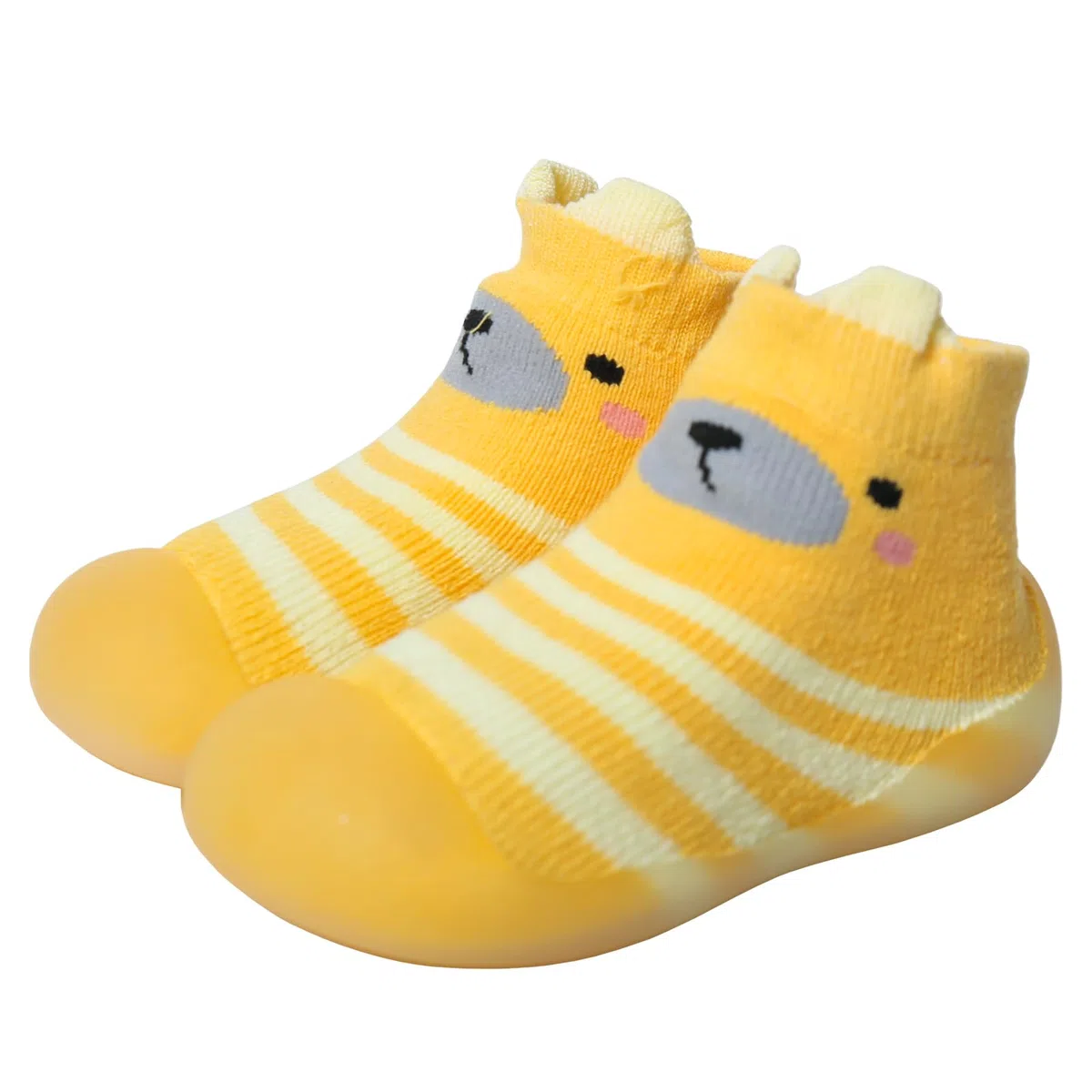 Zapatos Bebe Primeros Pasos Zapatos Calcetines Bebe, Calcetines Antideslizantes Niño con Suela de Goma Suave Zapatillas Unisex Bebé con Estampado de Dibujos Animados