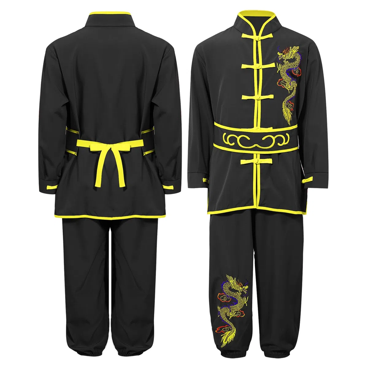 Runhomal Conjuntos Artes Marciales Ropa Unisex Niños Niños Niñas Uniformes Tradicionales Chino Tai Chi Chino Kung Fu